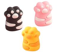 MAGICLULU 3 pezzi Temperamatite Manuali per Forma di Zampa di Gatto Mini Temperini Cartoon in Plastica Resistente Portatili e Leggeri per Scuola e Ufficio