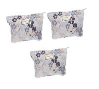 MAGICLULU 3 Pz Borsa cosmetica per fiori make up travel bag Borsa cosmetici resistente all'acqua borsa casual pochette floreale pochette trucchi Borsa per cosmetici pochette per il trucco