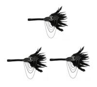 MAGICLULU 3 Pz Cerchietto Di Per Da Donna Di Strass Per Flapper Anni '20 Fasce Per Le Donne D'oro Fasce Da Donna Accessori Per Piuma Sposa