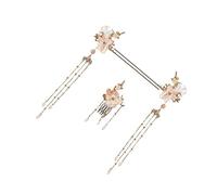 MAGICLULU 3 Pz Coppia Di Pettini Per Con Nappa Fermaglio Per Da Sposa Forcina Per Nappe Da Sposa Per Retrò Abito Materiale in Hanfu Accessori Per