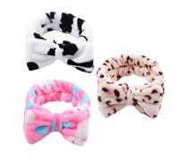 MAGICLULU 3 Pz per con estremità a farfalla make up scrunchies hijab per il trucco del viso Allenamento morbido elastica per il trucco con fiocco elastico