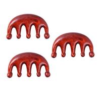 MAGICLULU 3 Pz pettine da massaggio pettine lisciante Pettine portatile pettine districante a denti larghi spazzola per districante massaggiatore cuoio capelluto pettine padauk Bambù