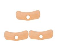 MAGICLULU 3 Pz tavola raschiante strumento musicale gua sha tavola da massaggio per il viso tavola da massaggio per il corpo tagliere in legno strumento di massaggio guasha portatile Faggio
