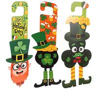 MAGICLULU 3 Set Adesivo da Parete bacheca di Sughero da Parete Decorazione murale insegna al Neon San Patrizio Porta Decalcomanie per Porte Trifoglio st. Arredamento da Parete