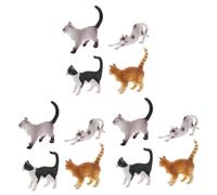 MAGICLULU 3 Set Cat Simulato Ornamento Minuscolo Misurare Arredamento Casa Arredamento Scultura Gatto Figura Di Gatto in Miniatura Plastica (formato Berman) 4 Pezzi*3