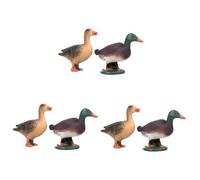 MAGICLULU 3 Set Di Anatra Animale Selvatica Piccoli Giocattoli Ornamento Educativo Animali Simulati Modelli Didattici Plastica 2 Pezzi*3
