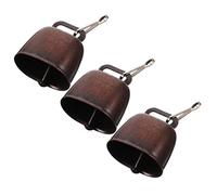 MAGICLULU 3 Set La Campana Campanacci Per Artigianato Cucciolo Campana Per Animali Domestici Anti-smarrimento Campanaccio Di Mucca Campana a Mano Campane Arrugginite Cicalini Cani Razze Rame