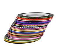 MAGICLULU 30 Nastri Adesivi per Unghie Fai da Te da 1 Mm, Nastro per Nail Art in Oro e Argento, Lucido, per Manicure Professionale e Uso Domestico, Adatto per Gel Uv, Acrilico e Smalto