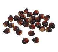 MAGICLULU 30 Pezzi Castagne Artificiali Realistiche in Schiuma Decorazioni Autunnali per Tavola e Festa Ornamenti Noci Finte Resistenti per Matrimonio e Fotografia