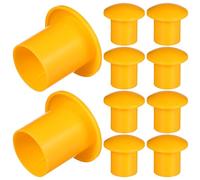 MAGICLULU 30 Pezzi Tappi di Sicurezza in Plastica per Barre D'armatura 16-25mm, Cappucci Protettivi Gialli ad Alta Visibilità per Protezione Estremità Tondini Ferro, Accessori Edili