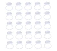 MAGICLULU 300 Pcs Anello Tazza Pigmento Contenitore Pigmento Titolare Forniture Di Trucco Colla Anello Tazza Ciglia Strumento Di Trucco Del Ciglio Tazza Tazza Di