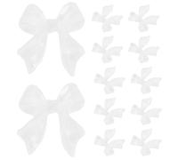 MAGICLULU 300 Pezzi Ciondoli per Unghie 3d Fiocchi in Resina Bianca Retro Piatto, Kit Mini Accessori per Nail Art Fai da Te, Decorazioni Unghie Natalizie per Manicure Donna Ragazza