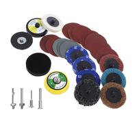 MAGICLULU 300 Pezzi Kit Dischi Abrasivi per Levigatrice, Dischi Rotondi in Plastico e Nailon, Supporti Albero 3mm e 6mm, Resistente All'usura per Lavorazioni su Legno e Metallo