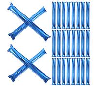 MAGICLULU 32 Bastoncini Gonfiabili da Tifo Blu in Pellicola di Alluminio, Bastoni Tuonanti Leggeri e Riutilizzabili per Eventi Sportivi, Basket e Partite di Calcio