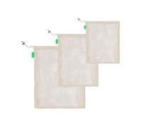 MAGICLULU 3pezzi Sacchetti in Rete Di Cotone Riutilizzabili Coulisse Per Frutta Ortaggi e Alimenti Lavabili e