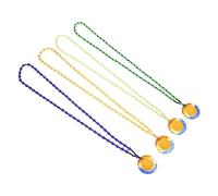 MAGICLULU 4 Pezzi Ciondolo Collana Donna in Vetro Perline Amuleto Buddista Sei Parole Sacre, Ornamento Classico per Uso Quotidiano e Appuntamenti