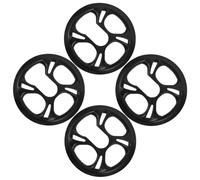 MAGICLULU 4 Pezzi Copri Catena Bici Chainring Guard in Plastica Nera per Guarnitura 42t a 4 Fori, Compatibile Pignone e Corona, per Mountain Bike e Ciclismo