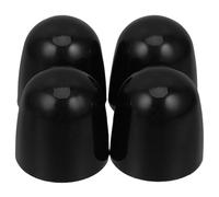 MAGICLULU 4 Pezzi Copribulloni per Base Wc in Abs Nero Installazione Semplice, Copri Vite per Bulloni da Pavimento Bagno, Accessori Decorativi per Servizi Igienici