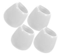 MAGICLULU 4 pezzi dipping sauce cup in ceramica bianca da 50 ml con beccuccio, per cucina e presentazione alimenti, servizio senza gocce