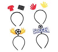 MAGICLULU 4 Pezzi Fascia Per Da Calcio Fasce Per Le Donne Regali Di Calcio Ragazze Fascia Da io Ragazze Per Da io io Di Partito io Accessori