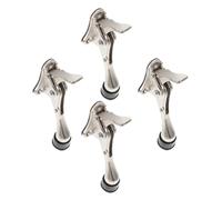 MAGICLULU 4 Pezzi Fermaporta in Lega di Zinco Fermaporta Automatico Antiscivolo per Interne Compatibile con Piastrelle Moquette Vetro e Legno Facile da Usare Senza Piegarsi