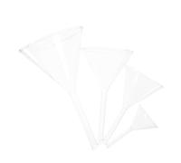 MAGICLULU 4 pezzi Imbuto da Laboratorio in Vetro Borosilicato Resistente al Calore Imbuto Scientifico Trasparente per Chimica Biologia e Design Leggero e Pratico con