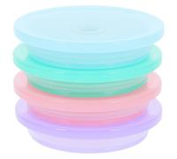 MAGICLULU 4 Pezzi Mason Jar Drinking Lids Wide Mouth, 16/20oz, PS, Foro per Cannuccia, Anti-Spilling, Compatibili con Barattoli a Bocca Larga, per Bicchieri in Vetro