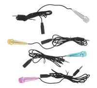 MAGICLULU 4 Pezzi Microfono Mini Karaoke con Filo per Smartphone Microfono Portatile Piccolo per Streaming Registrazioni Vocali Gaming e Interviste Audio Ad Alta Fedeltà per Live e Canto