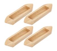 MAGICLULU 4 Pezzi Modellino di Canoa in Legno Marrone, Resistente alla Deformazione e Facile da Mantenere, Decorazione Artistica per Ufficio e Scaffale