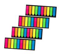 MAGICLULU 4 pezzi Multi-function Transparent Sticky Tabs Etichette Adesive Colorate per Segnapagina Note Rimovibili per Casa Ufficio e Studio Forte Adesione e Visibilità Elevata
