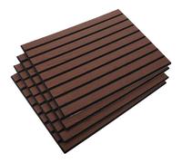 MAGICLULU 4 Pezzi Pannello Acustico Autoadesivo in Poliestere 30x40 Cm, Colore Caffè, Riduce gli Echi, per Casa e Parete D'accento, Stile Moderno Minimalista