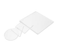 MAGICLULU 4 Pezzi Piastra Gel per Stampa Artistica Riutilizzabile | Silice Gel, Superficie Trasparente e Uniforme, Forme Rotonda e Triangolare, per Studi D'arte