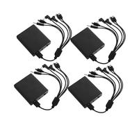 MAGICLULU 4 Pezzi Portable Emergency Power Supply Box Multi-port Backup Battery Case For Electronic Locks And Safe Boxes With Off Switch