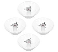 MAGICLULU 4 Pezzi Raccoglitore Olio per Cappa Ventilata in Plastica Resistente, Tazza Raccogliolio Bianca, Accessorio Pratico per Cucina e Cappe Domestiche