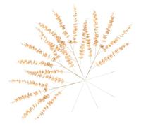 MAGICLULU 4 Pezzi Rami di Eucalipto Artificiale Dorati 5 Punte Foglie Finte in Ferro e Pp Decorazione per Matrimonio e Progetto Paesaggistico