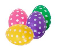MAGICLULU 4 Pezzi Uova Gonfiabili di Pasqua in PVC, Decorazioni Pasquali Giganti per Interni ed Esterni, Palloncini Colorati Giallo Viola Rosa Verde per Feste e Decorazioni da