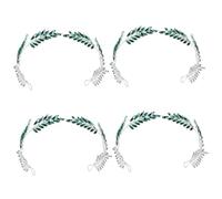 MAGICLULU 4 Pz in cristallo foglia per a di strass barrette forcine accessori della dea greca gioielli testa per le donne ragazza dei fiori copricapo lega