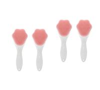 MAGICLULU 4 Pz Pennello Viso in Silicone Spazzola Lava Viso Maneggiare La Spazzola Per Il Viso Faccia in Silicone Plastica Pennello in Silicone Mancare Rosa Pulizia Profonda