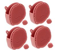 MAGICLULU 4 Pz Spazzola Da Bagno in Silicone Scrubber Per Il Corpo in Silicone Da Uomo Morbido Scrubber Per Il Corpo Shampoo Detergente Mano Bambino La Spazzola Adulto Rosa Gel Di Silice