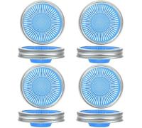 MAGICLULU 4 Set Di Coperchi Per Barattoli A Bocca Larga Colino Per La Germinazione Tappi Per La Germinazione Riutilizzabili Per La Casa 2 Pezzi * 4