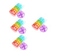 MAGICLULU 4 Set Organizer per Pillole Settimanale da Viaggio Porta Farmaci Compatto con Scomparti Colorati per Medicinali Piano Giornaliero da Lunedì Scomparti Al per Facile delle Pastiglie