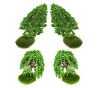 MAGICLULU 4pezzi Mini Alberi Paesaggistici in Plastica Resistente per Diorama Modellismo Architettonico e Decorazioni Natalizie Miniature Finti Alberini per Scenografie e Micro Paesaggi