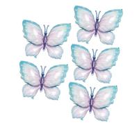 MAGICLULU 5 Palloncini Foil a Forma di Farfalla Blu, Decorazioni per Feste di Compleanno e Battesimo, Forniture per Eventi Palloncini Gonfiabili in Pellicola di Alluminio Resistente per