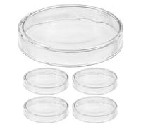 MAGICLULU 5 piastre di Petri in vetro da 90 mm per esperimenti - Piastre di coltura trasparenti con coperchio per laboratorio di chimica, contenitori per tessuti vegetali - Portapiatti vuoto per