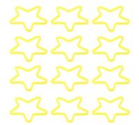 MAGICLULU 50 Pezzi Elastici Magici a Forma di Stella Gialli in Plastica Alta Elasticità, Accessori Creativi per Trucchi e Scherzi a Scuola e Ufficio per Principianti