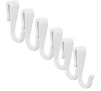 MAGICLULU 6 Ganci a S in Plastica Bianchi per Cucina Ganci Mini per Appendere Utensili Borse e Vestiti per Mobili e Pannelli Set da 6 Pezzi per Organizzazione Spazi Casa