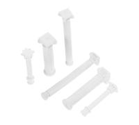 MAGICLULU 6 Mini Colonne Romane Miniatura per Micro Paesaggio e Decorazioni Fai da Te, Statue da Tavolo Leggere e Facili da Dipingere, Modelli Classici per Spazi Verdi e Eventi Nuziali