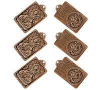 MAGICLULU 6 Pezzi Ciondolo Retrò in Ottone per Gioielli Fai, Budda | Collane e Portachiavi, Stile Vintage Oro, Doppia Faccia, per San Valentino e Halloween