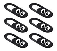 MAGICLULU 6 Pezzi Copertura per Webcam Anti-spionaggio ABS Nera | Piccola, Leggera e Facile da Rimuovere, Protezione Anti-hacking, Adatta a Tablet e Smartphone