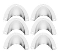 MAGICLULU 6 Pezzi Copertura Sfiato Barca Clamshell in Acciaio Inox 55x58 Mm | Argento, per Yacht e Nave, Copri Cavo e Tubo, Finitura Lucida, Resistente UV e Agenti Atmosferici